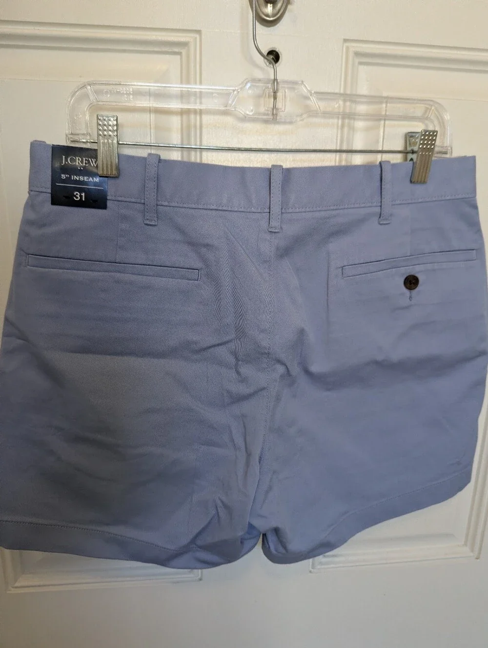 J.Crew Men Blue Chino Shorts 5 Inch Inseam Size 31 Casual Summer Beach New